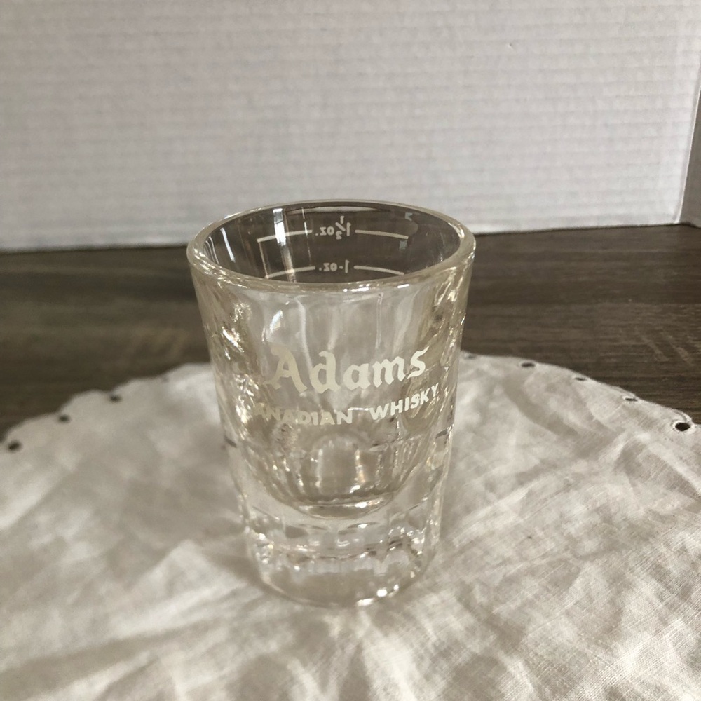 Vtg Rare Thomas Adams Canadian Whisky Shot Glass